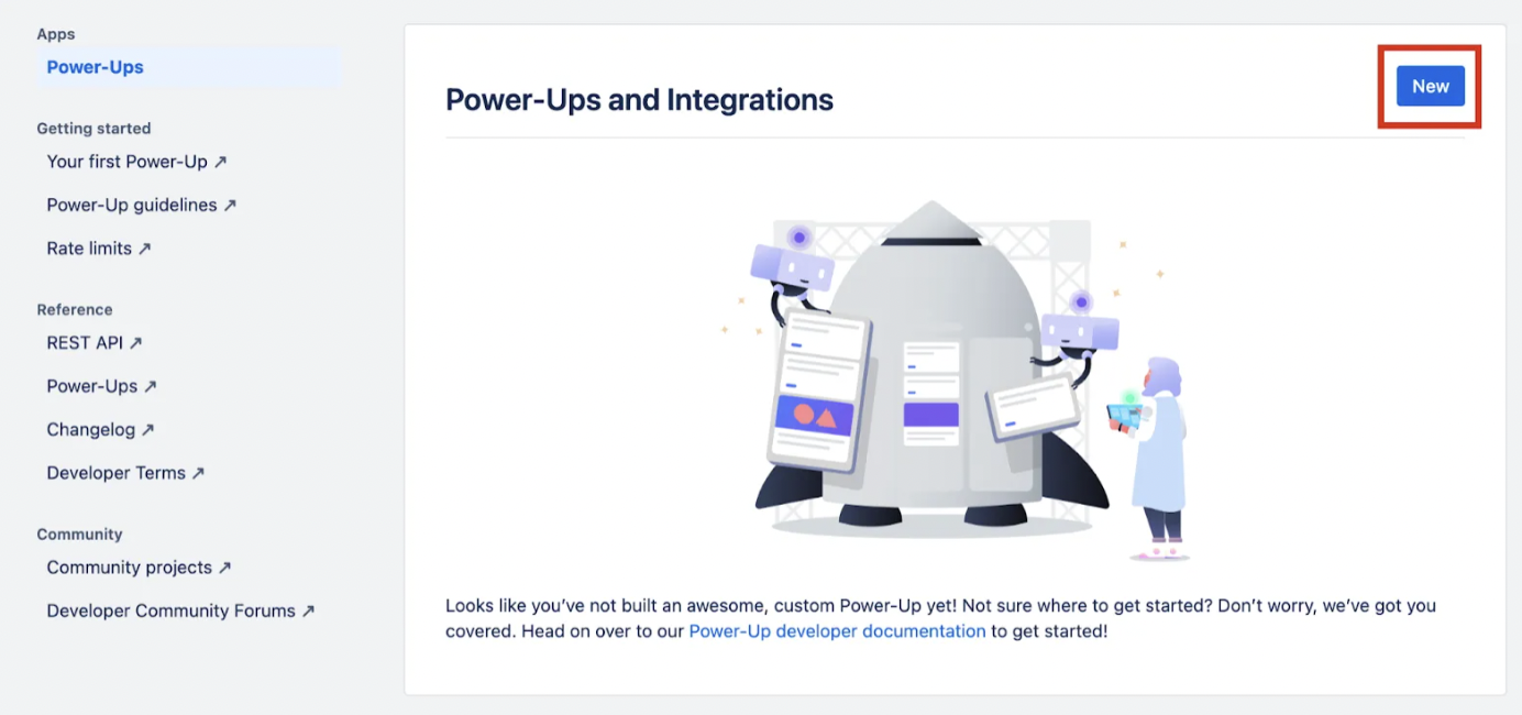 Access new API key in Power Up